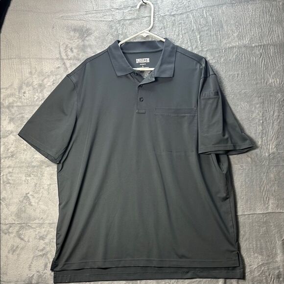 Duluth Trading Co Charcoal Short Sleeve Polo Shirt Size L - Picture 1 of 9